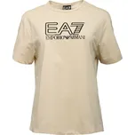 Dámské tričko EA7 T-SHIRT L Béžová, Černá