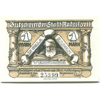RADOLFZELL. 1 Mark 1921.