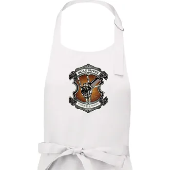 Kuchyňská zástěra Hells dapper barbershop - Pánská zástěra na vaření - Univerzální velikost ( Bílá )