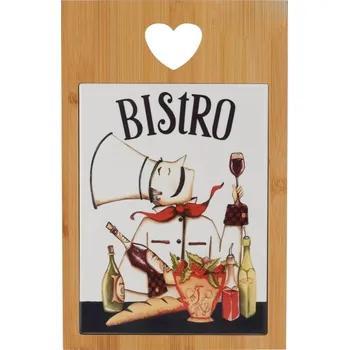 Kuchyňské prkénko EXCELLENT HOUSEWARE Sevírovací prkénko s keramickou kachlí BISTRO KO-280000130bist