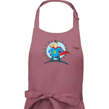 Kuchyňská zástěra Táta superman - holka - Pánská zástěra na vaření - Univerzální velikost ( Starorůžová )