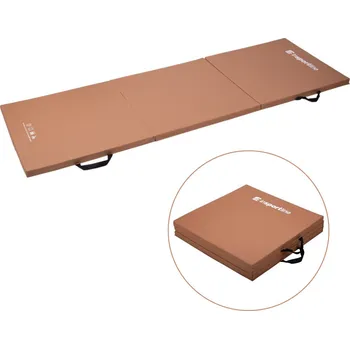 Žíněnka inSPORTline Skládací gymnastická žíněnka Trifold 180x60x3 cm hnědá