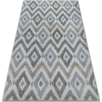 Koberec Kusový koberec SOFT ROMBY modro-šedý, velikost 80x150