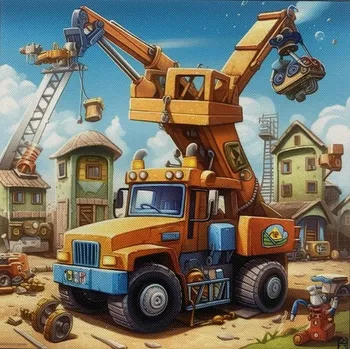 Panel kočárkovina - Stroje - MLP-016 Velikost: 20x20cm