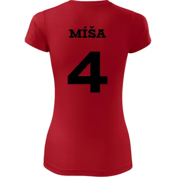 Běžecké oblečení Dámský běžecký dres se jménem - Barva: červená, Velikost M