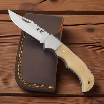 kapesní nůž Exkluzivní nůž z nerezové oceli D2 a rukojetí z kosti velblouda