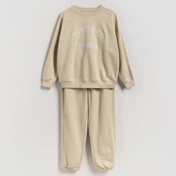 Chlapecká mikina Reserved - Bavlněná sada - béžová - 117FI-08X - 117FI-08X-164