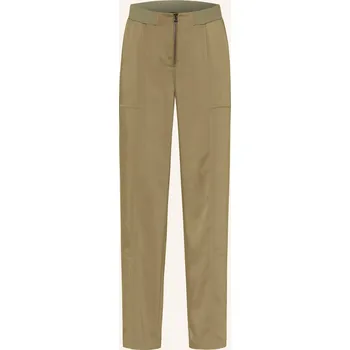 Dámské kalhoty Marc Aurel Dámské Marlene Kalhoty Ze Saténu, khaki, 42