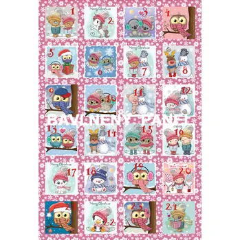 Panel bavlna - Adventní kalendář-124-31a Velikost: 60x40cm