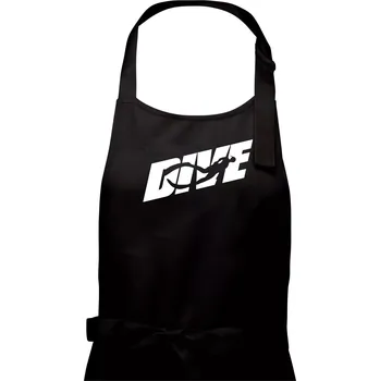 Kuchyňská zástěra Freediving - Dive - Pánská zástěra na vaření - Univerzální velikost ( Černá )