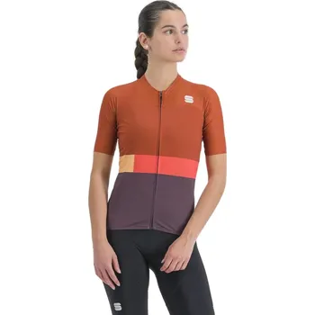 Cyklistické oblečení Dámský cyklistický dres s krátkým rukávem SPORTFUL-Snap w jrs, huckleberry cayenna red Mix M