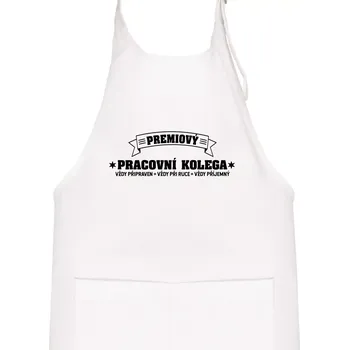 Kuchyňská zástěra Prémiový pracovní kolega - Dětská zástěra na vaření - Univerzální velikost ( Bílá )