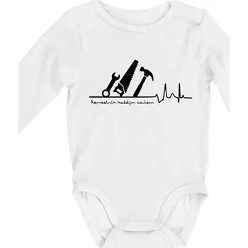 Kojenecký body Ekg řemeslník každým coulem - Body kojenecké s dlouhým rukávem - Dlouhý r. do 3 měs ( Bílá )