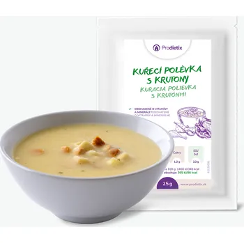 Kuřecí polévka s krutony