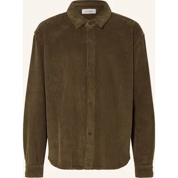 Pánská košile American Vintage Manšestrová Svrchní Košile, tmavě hnědá