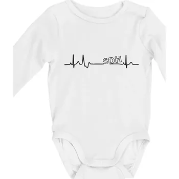 Kojenecký body SDH EKG - Body kojenecké s dlouhým rukávem - Dlouhý r. do 3 měs ( Bílá )