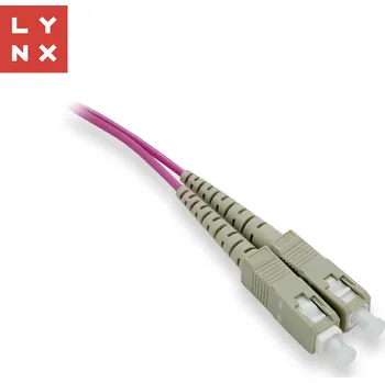 Kabel LYNX duplexní patch kabel MM, OM4, SC/SC, 50/125µm, 10m LX-DPX-SC/SC-OM4-10