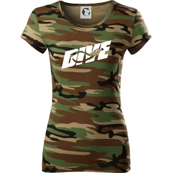 Freediving - Dive - Dámské maskáčové triko - S ( Hnědý maskáč )