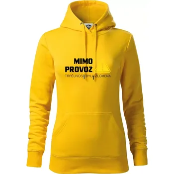 Dámská mikina Mimo provoz - trpělivost byla zlomena - Mikina dámská Cape s kapucí - L ( Žlutá )