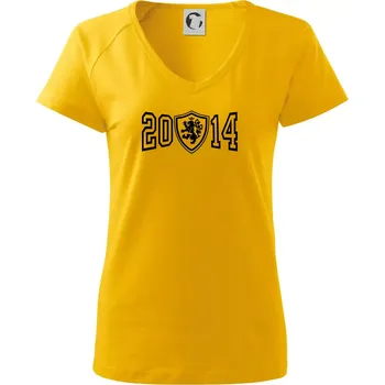 Dámské tričko Narozeninový motiv - znak - 2014 - Tričko dámské Dream - S ( Žlutá )