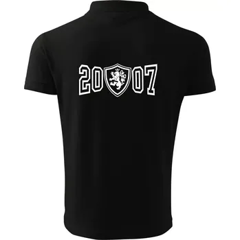 Pánská košile Narozeninový motiv - znak - 2007 - Polokošile pánská Pique Polo 203 - 2XL ( Černá )