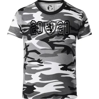 Chlapecké tričko Narozeninový motiv - znak - 2020 - Dětské maskáčové triko - 146 cm/10 let ( Šedý maskáč )