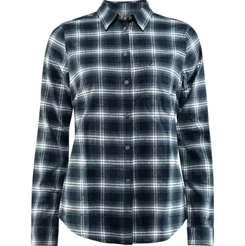 Dámská košile dámské košile s dlouhým rukávem FJÄLLRÄVEN Övik Flannel Shirt W Dark Navy - M