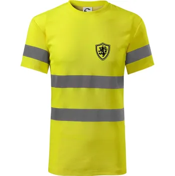 Pánské oblečení Český lev erb na prsu a na zádech - Triko reflexní - HV PROTECT - 2XL ( Neonově žlutá )