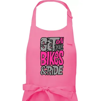Kuchyňská zástěra Get on your bikes - Pánská zástěra na vaření - Univerzální velikost ( Růžová )