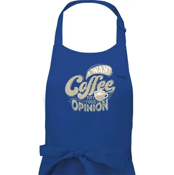 Kuchyňská zástěra Coffee opinion - Pánská zástěra na vaření - Univerzální velikost ( Královská modrá )