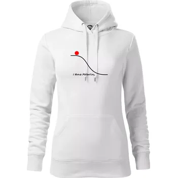Dámská mikina I have potential - Mikina dámská Cape s kapucí - 2XL ( Bílá )