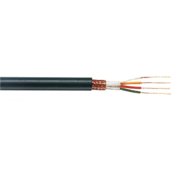 elektrický kabel Tasker Mikrofon Kabel na Cívce 4x 0.22 - 100 m Černá
