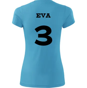 Dámský volejbalový dres se jménem - Barva: tyrkysová, Velikost S