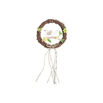 Věnec Věnec proutěný 18 cm s ptáčkem