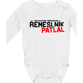 Kojenecké oblečení Řemeslník patlal - Body kojenecké s dlouhým rukávem - Dlouhý r. do 3 měs ( Bílá )