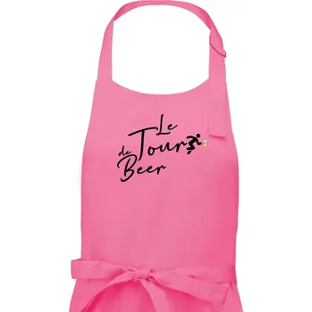 Kuchyňská zástěra Le tour de beer - Pánská zástěra na vaření - Univerzální velikost ( Růžová )
