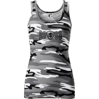 Dámské tričko Narozeninový motiv - znak - 2003 - Dámské Maskáčové tílko - S ( Šedý maskáč )