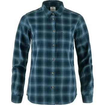Dámská košile dámské košile s dlouhým rukávem FJÄLLRÄVEN Övik Flannel Shirt W Dark Navy-Indigo Blue - M