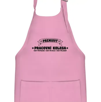 Kuchyňská zástěra Prémiový pracovní kolega - Dětská zástěra na vaření - Univerzální velikost ( Růžová )
