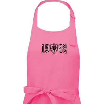 Kuchyňská zástěra Narozeninový motiv - znak - 1982 - Dámská zástěra na vaření - Univerzální velikost ( Růžová )