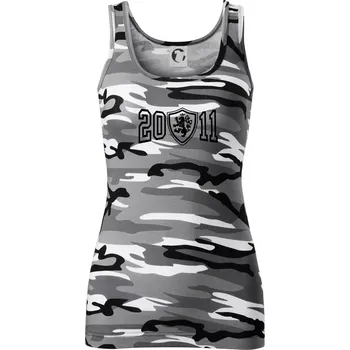 Dámské tričko Narozeninový motiv - znak - 2011 - Dámské Maskáčové tílko - M ( Šedý maskáč )