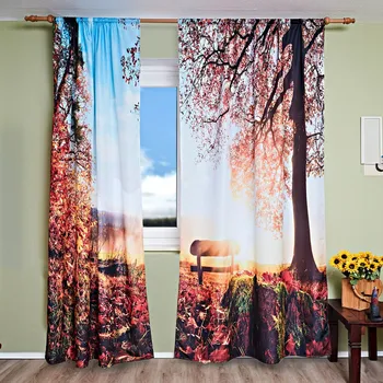 Dámské pantofle 3Pagen 2 závěsy Podzimní les Eldo 140x230 cm