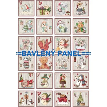 Panel bavlna - Adventní kalendář -124-107 Velikost: 60x40cm