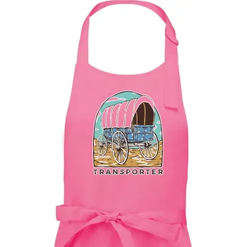 Kuchyňská zástěra Transporter - Pánská zástěra na vaření - Univerzální velikost ( Růžová )