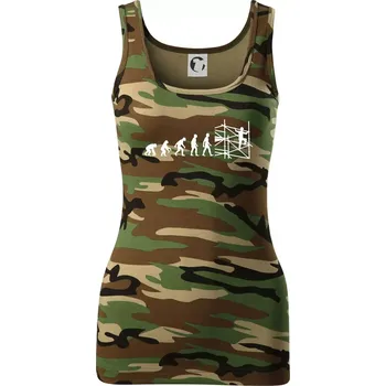 Evoluce lešení - Dámské Maskáčové tílko - M ( Hnědý maskáč )