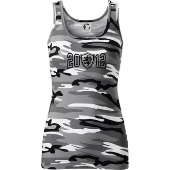 Dámské tričko Narozeninový motiv - znak - 2012 - Dámské Maskáčové tílko - M ( Šedý maskáč )