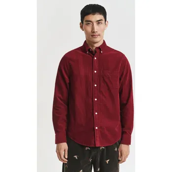 Pánské oblečení KOŠILE GANT REG CORDUROY SHIRT PLUMPED RED