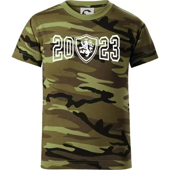 Chlapecké tričko Narozeninový motiv - znak - 2023 - Dětské maskáčové triko - 122 cm/6 let ( Zelený maskáč )