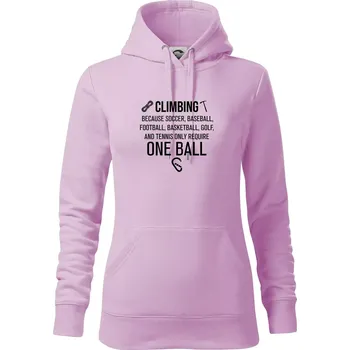 Dámská mikina Climbing beacause one ball - Mikina dámská Cape s kapucí - XS ( Orchid )