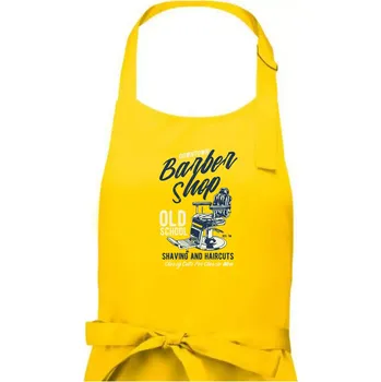 Kuchyňská zástěra Downtown Barbershop - Pánská zástěra na vaření - Univerzální velikost ( Žlutá )